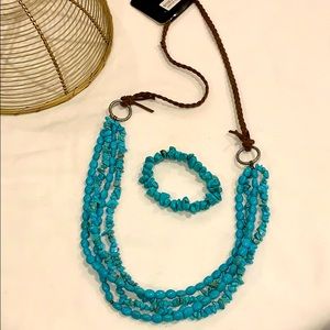 Turquoise necklace and bracelet